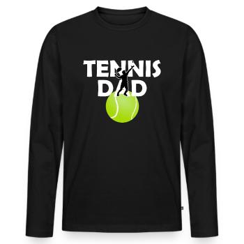 tennis - T-shirt manches longues Premium bio Homme - noir - Devant - Nico (187cm)