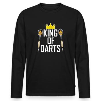 jeu de fléchettes - T-shirt manches longues Premium bio Homme - noir - Devant - Nico (187cm)
