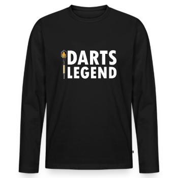 Darts darts darts - Men's Premium Organic Long Sleeve Shirt - black - Front - Nico (187cm)