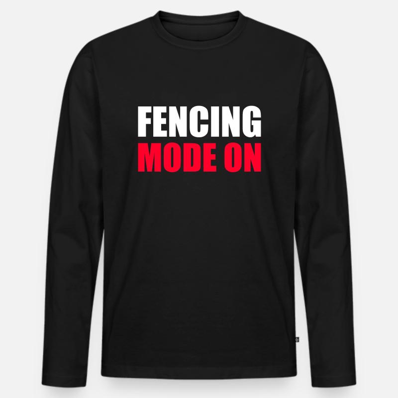 Fechten Fechter - Männer Premium Bio Langarmshirt - Schwarz
