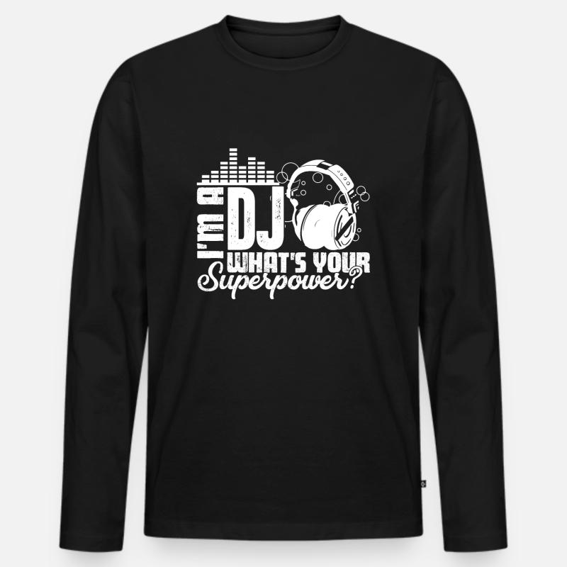 DJ Ich bin ein DJ - Männer Premium Bio Langarmshirt - Schwarz