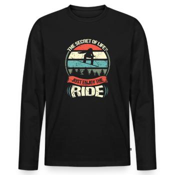 Winter Sports - Men's Premium Organic Long Sleeve Shirt - black - Front - Nico (187cm)