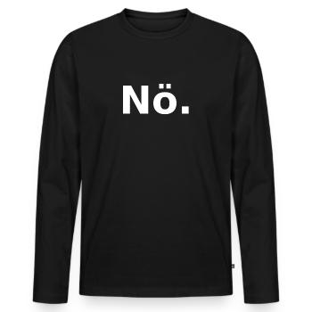 Non - T-shirt manches longues Premium bio Homme - noir - Devant - Nico (187cm)