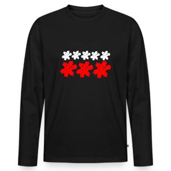 8 étoiles pis anti pis grève des femmes - T-shirt manches longues Premium bio Homme - noir - Devant - Nico (187cm)