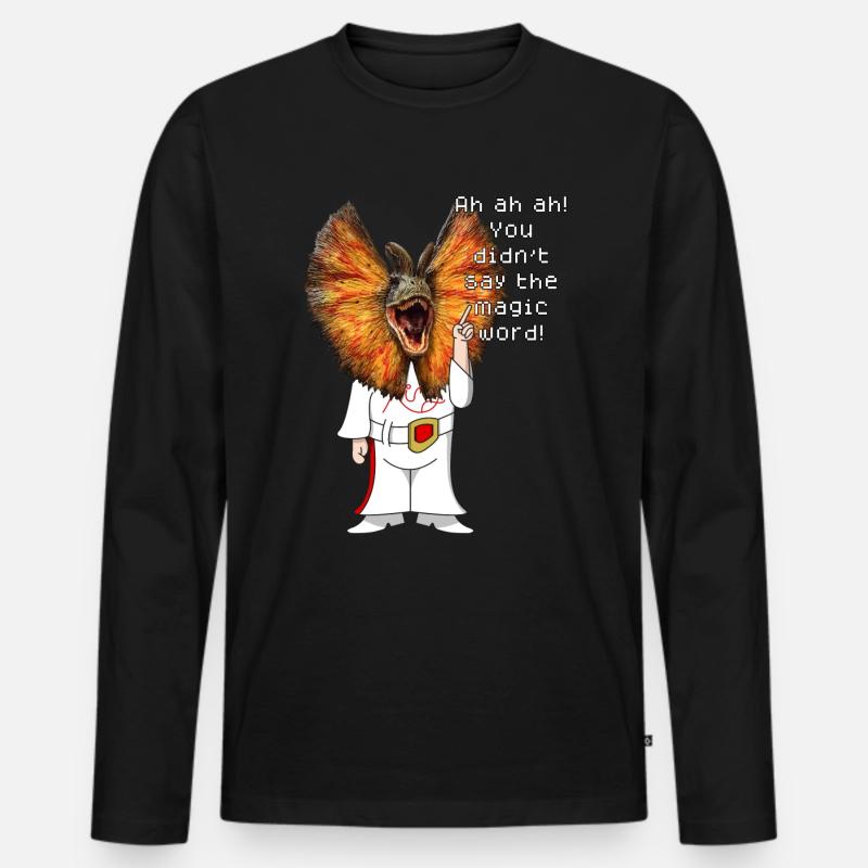 DilophoDennis - Männer Premium Bio Langarmshirt - Schwarz