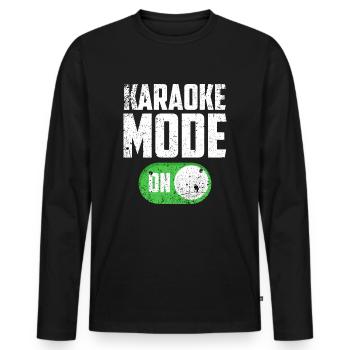 Karaoke - Men's Premium Organic Long Sleeve Shirt - black - Front - Nico (187cm)