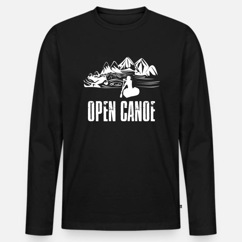 open canoe - Männer Premium Bio Langarmshirt - Schwarz