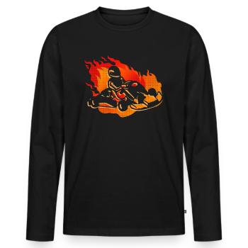 Go Kart Go-Kart Kart Driver Kids Go-Kart - T-shirt manches longues Premium bio Homme - noir - Devant - Nico (187cm)