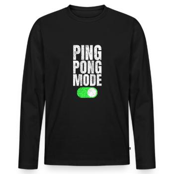 Ping Pong mode au ping-pong cadeau de ping-pong - T-shirt manches longues Premium bio Homme - noir - Devant - Nico (187cm)