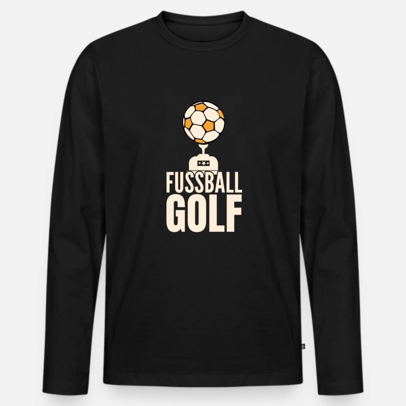 Fussballgolf Geschenk Fussball Golf - Männer Premium Bio Langarmshirt - Schwarz