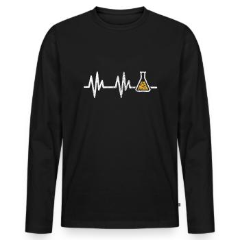 Puls Chemiker Geschenk - Männer Premium Bio Langarmshirt - Schwarz - Vorne - Nico (187cm)