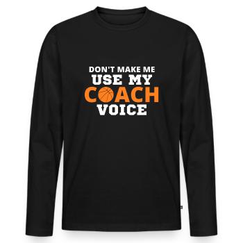 Equipe Cadeaux Drôle Voice Coach Coach - T-shirt manches longues Premium bio Homme - noir - Devant - Nico (187cm)