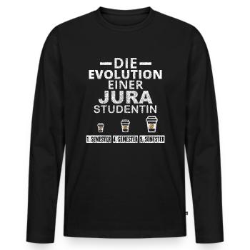 Cadeau de café café étudiant - T-shirt manches longues Premium bio Homme - noir - Devant - Nico (187cm)