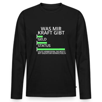 Jurastudium Jurastudent Anwalt Lustiger Spruch - Männer Premium Bio Langarmshirt - Schwarz - Vorne - Nico (187cm)
