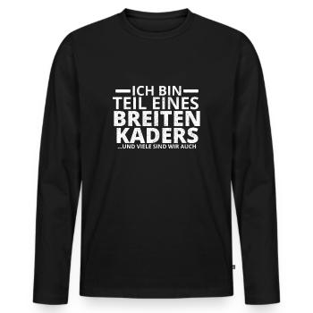 Fussball Breiter Kader Abschlussfahrt Mallorca - Männer Premium Bio Langarmshirt - Schwarz - Vorne - Nico (187cm)