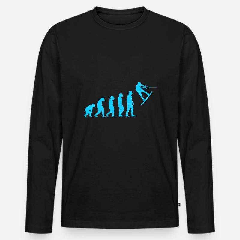 Evolution wakeboard - Men's Premium Organic Long Sleeve Shirt - black