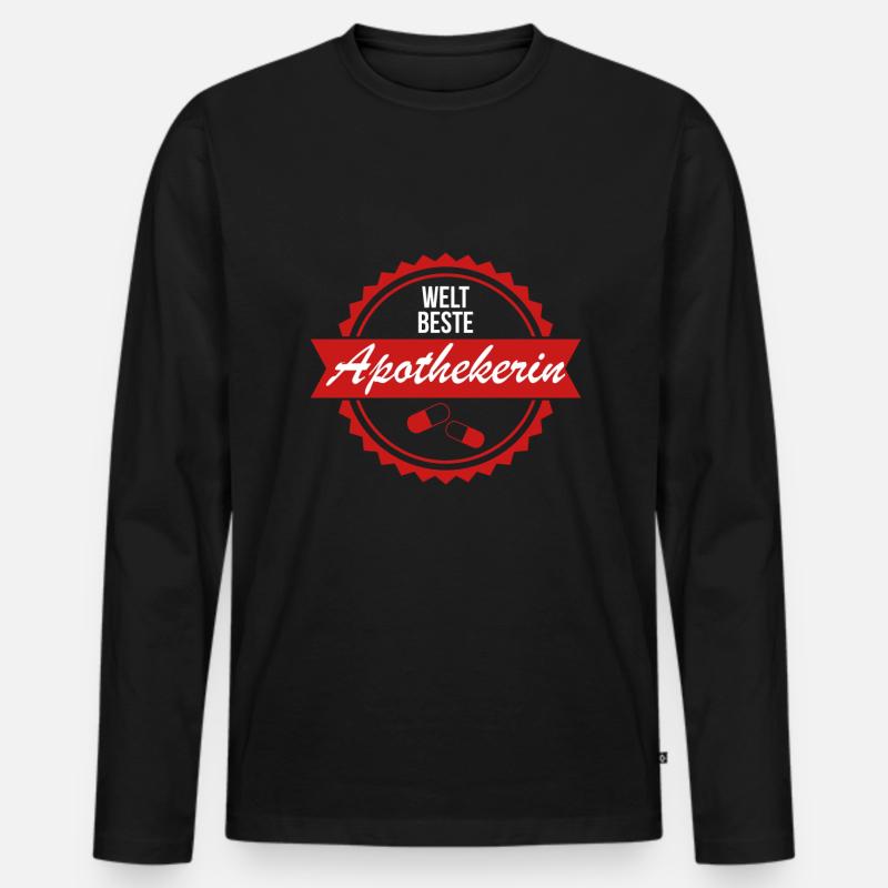 World's best pharmacist Funny gift - Men's Premium Organic Long Sleeve Shirt - black