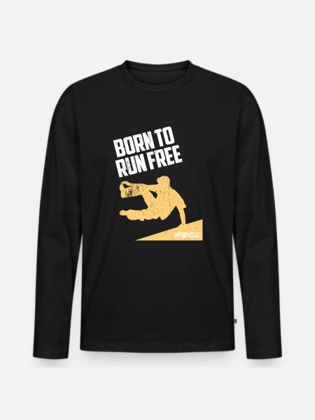 Parkour Freerunner Geschenk - Männer Premium Bio Langarmshirt - Schwarz