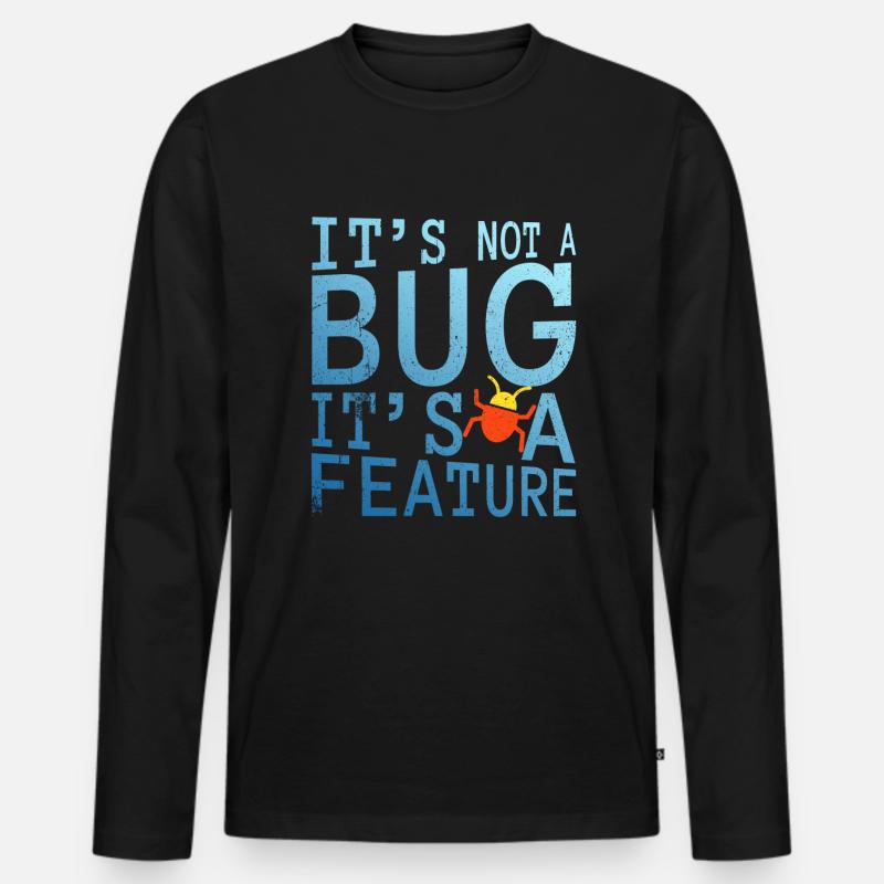 Programmer coder gift idea - Men's Premium Organic Long Sleeve Shirt - black