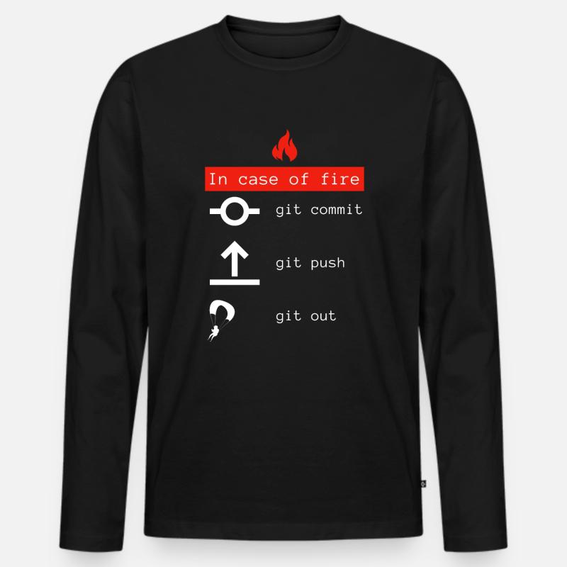 Idée cadeau programmeur codeur - T-shirt manches longues Premium bio Homme - noir