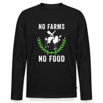 Cadeau amusant du fermier - T-shirt manches longues Premium bio Homme - noir - Devant - Nico (187cm)