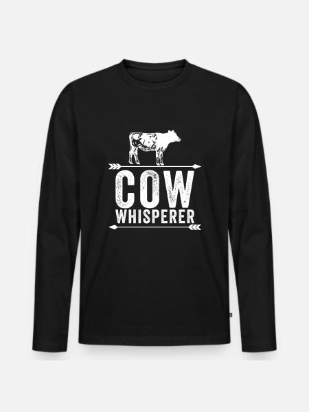 Funny gift from the farmer - Men's Premium Organic Long Sleeve Shirt - black