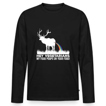 Jäger Lustige Geschenkidee - Männer Premium Bio Langarmshirt - Schwarz - Vorne - Nico (187cm)