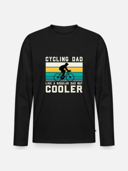 Cycling dad - Men's Premium Organic Long Sleeve Shirt - black