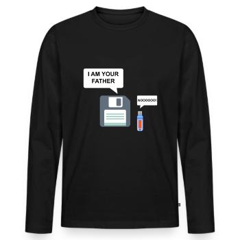 Programmeur Idée cadeau drôle - T-shirt manches longues Premium bio Homme - noir - Devant - Nico (187cm)