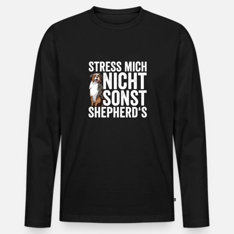 Australian Shepherd Aussie Besitzer - Männer Premium Bio Langarmshirt - Schwarz