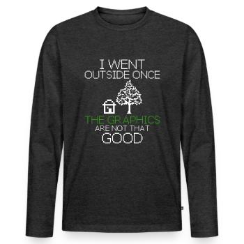 Programmer Funny gift idea - Men's Premium Organic Long Sleeve Shirt - heather anthracite - Front - Nico (187cm)