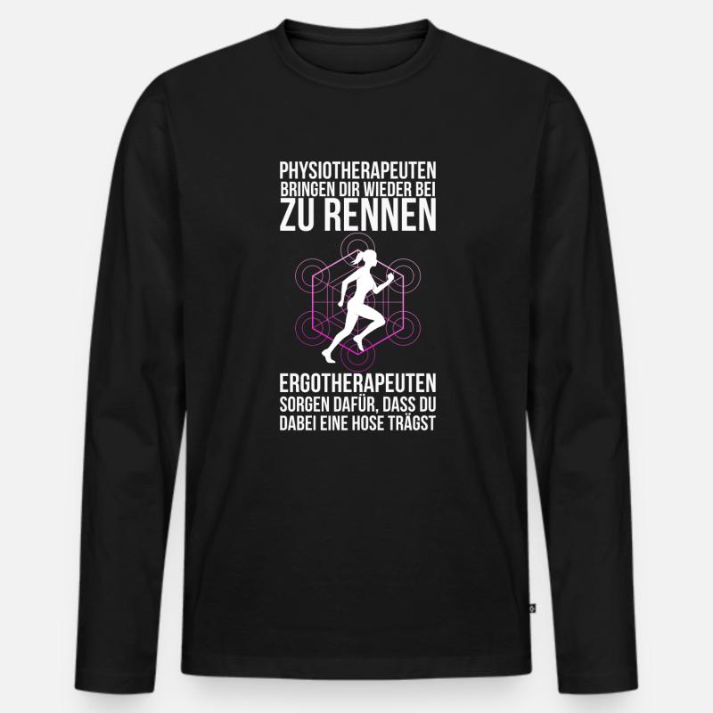 Ergotherapeut Geschenk - Männer Premium Bio Langarmshirt - Schwarz