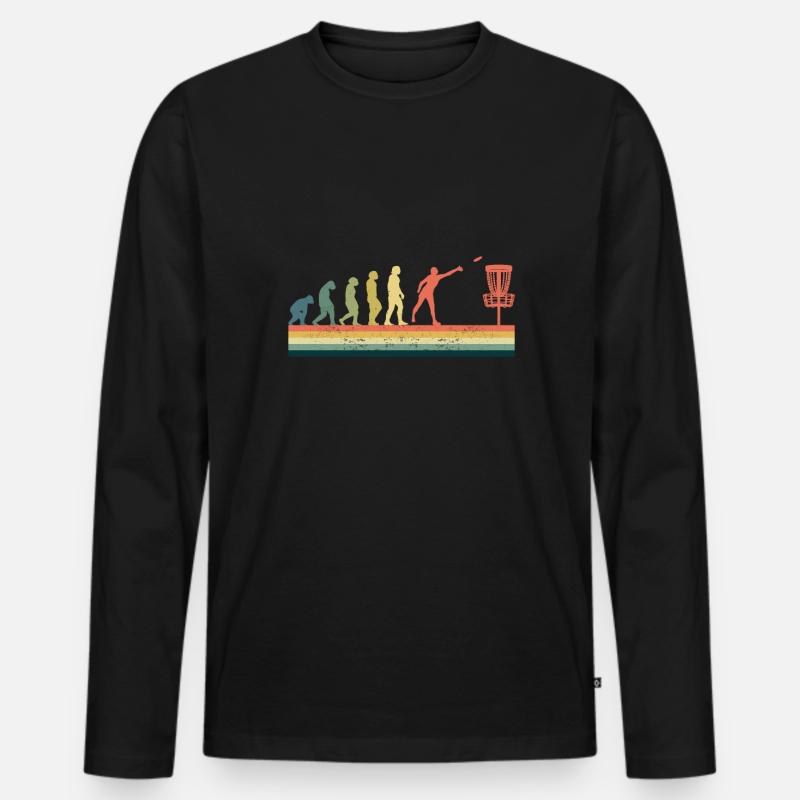 Disc Golf Discgolf Geschenkidee - Männer Premium Bio Langarmshirt - Schwarz