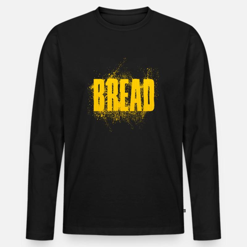 Bread - Männer Premium Bio Langarmshirt - Schwarz