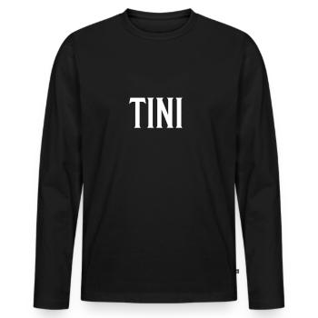 Tini - Men's Premium Organic Long Sleeve Shirt - black - Front - Nico (187cm)