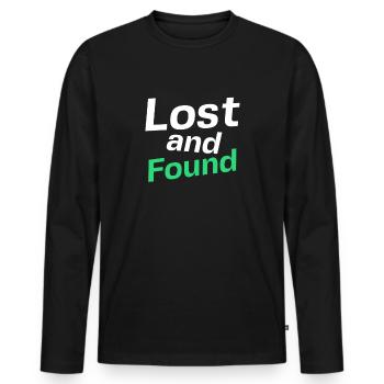 Lost and found lost and found - Men's Premium Organic Long Sleeve Shirt - black - Front - Nico (187cm)