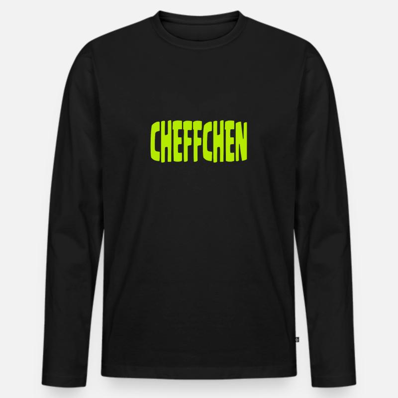 Cheffchen - Männer Premium Bio Langarmshirt - Schwarz