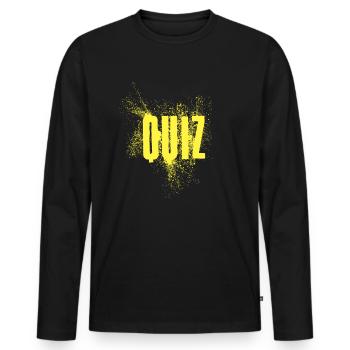 Quiz - T-shirt manches longues Premium bio Homme - noir - Devant - Nico (187cm)