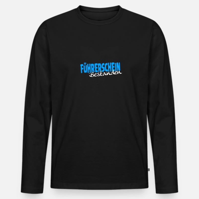 Führerschein bestanden - Männer Premium Bio Langarmshirt - Schwarz