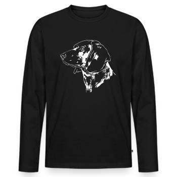 BAVARIAN MOUNTAIN SWEAT DOG Hunting Dogs Wilsigns - Men's Premium Organic Long Sleeve Shirt - black - Front - Nico (187cm)