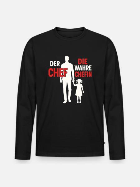 The – The Real - Men's Premium Organic Long Sleeve Shirt - black