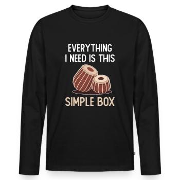All I need is this simple box - Men's Premium Organic Long Sleeve Shirt - black - Front - Nico (187cm)