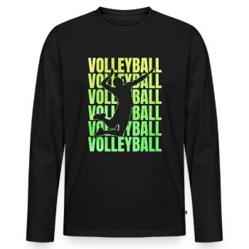 Volleyball Volleyballer Spiel - Männer Premium Bio Langarmshirt - Schwarz - Vorne - Nico (187cm)