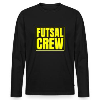Futsal crew gift - Men's Premium Organic Long Sleeve Shirt - black - Front - Nico (187cm)