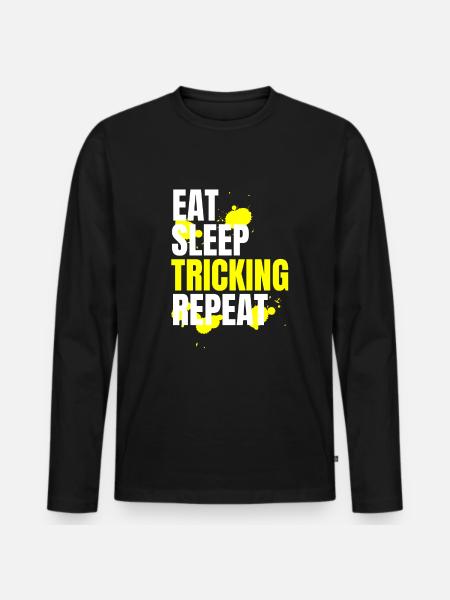 Tricking Parcours Gift - Men's Premium Organic Long Sleeve Shirt - black