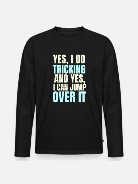Tricking Parcours Gift - Men's Premium Organic Long Sleeve Shirt - black