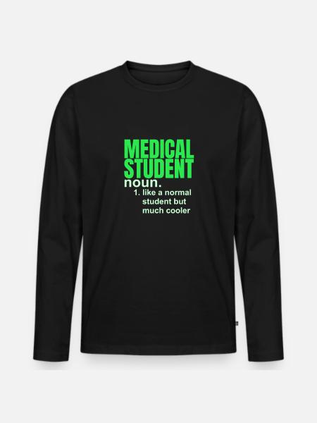 Medical student gift - Men's Premium Organic Long Sleeve Shirt - black