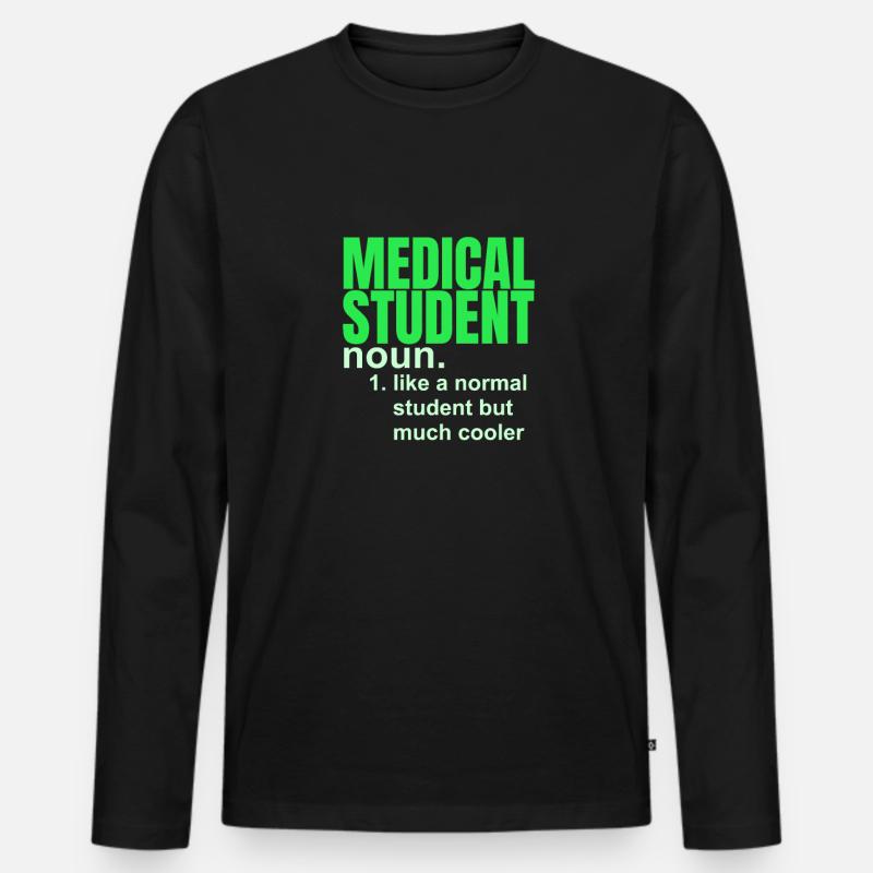 Medizinstudent Geschenk - Männer Premium Bio Langarmshirt - Schwarz