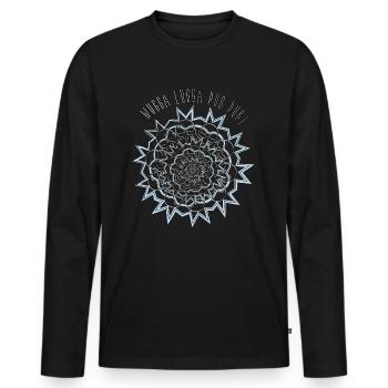 Rick And Morty Wubba Lubba Dub Dub Slogan - Men's Premium Organic Long Sleeve Shirt - black - Front - Nico (187cm)