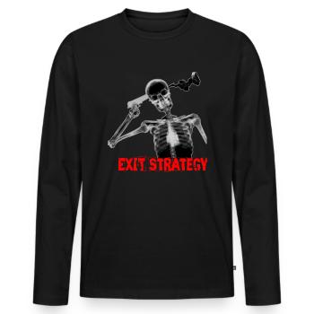 Mad crazy suicide suicide bizarre lol krass xray - T-shirt manches longues Premium bio Homme - noir - Devant - Nico (187cm)
